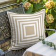 thumbnail image 3 of Throw Pillow Covers, Beige White Geometric Decorative Throw Pillow Covers 20x20 Inch, Square Minimalist Modern Square Linen Pillow Cases for Couch/Living Room/Sofa, 3 of 9