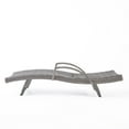 thumbnail image 3 of Keira Outdoor Armed Aluminum Framed Wicker Chaise Lounge, Set of 2, Gray, 3 of 10