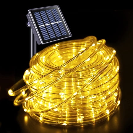 Solar Rope Lights Outdoor Waterproof Patio Light 39ft 100 LEDs String Lights for Holiday Garden Tree Decor