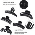 thumbnail image 5 of 5PCS Large Claw Hair Clips for Thick Hair Big Banana Hair Clips for Women Nonslip Strong Hold Hair Claw Clip (Matte Black), 5 of 6