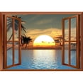 thumbnail image 1 of Diamante (DE1849) Vista de ventana cuadrada Imagen de puesta de sol de diamantes de imitación (B013) 45x60cm Hugtrwg Para estrenar, 1 of 1