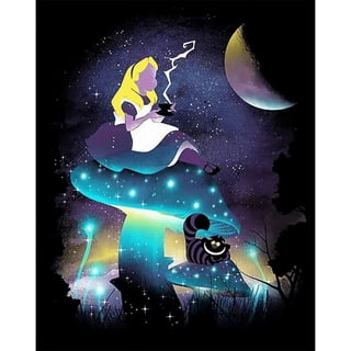5D DIY Diamond Painting Alice in Wonderland 16X20 inches Full Round Drill  Rhinestone Embroidery for Wall Decoration