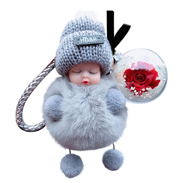 Belle Simulation Peluche Strabisme Poupée Saint Valentin'S Day Rose