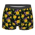 thumbnail image 4 of Goofa Daisies Flowers Printed Men's Boxer Briefs Underwear, Moisture-Wicking Underwear, Trunk,Soft and Breathable Cotton Underwear-Small, 4 of 9