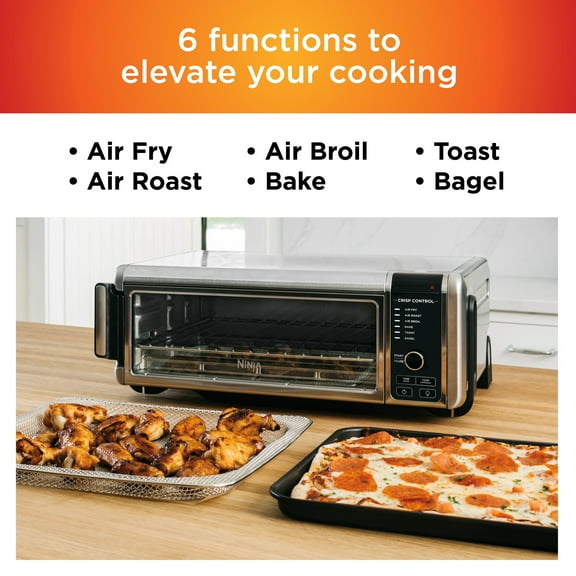 The Ninja® Foodi™ Digital Air Fry Oven, Convection Oven, Toaster, Air Fryer, Flip-Away for Storage, 1800 watts, Stainless Steel, SP100