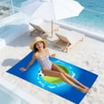 thumbnail image 5 of Kbndieu Thin Lightweight Microfiber Beach Towels, Sand Free Quick Dry Absorbent Compact Towels for Swimming Pool Camping Beach Accessories, Large Bathroom Bath Towels - Soccer & Football, 5 of 6