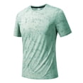 thumbnail image 4 of Leey-World Men's T Shirts Short Sleeve Casual V Neck T-Shirt Soft Notch Neck Tee Classic Plain Shirts Mens Tshirt(Light Green,L), 4 of 7