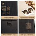thumbnail image 4 of 5x12 Small Black Shadow Box Frame - 1.57" Deep Wooden Display Case For Memory  Dried Flowers And Pictures Front Opening Glass Door With Lock Linen, 4 of 7