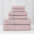 thumbnail image 2 of Modern Threads Waffle-Rib 6-Piece Cotton Bath Towel Sets, Pink Teal, 2 of 6