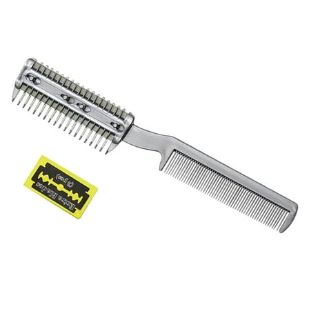 Dog Plastic Combs for Cat Trimmer for Razor Comb with Double Heads and 2 Pack Metal Blades Professional Pet Grooming Too