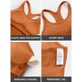 thumbnail image 5 of Charmo Women's Ribbed Camisole Workout Tank Tops with Built in Bra Basic Undershirt, 5 of 7