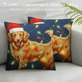 thumbnail image 3 of Nawypu  Christmas Themed Christmas Golden Retriever Dogs with Christmas Costume Decorative Throw Pillow Case for Home Living Room Girls Room Sofa Couch Bed Decor, for Mom Girls, 3 of 5