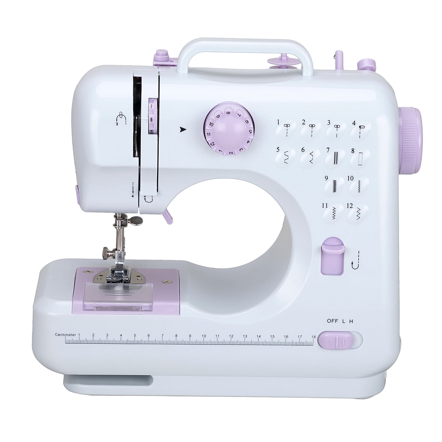 Miserwe Mini Portable Electric Sewing Machine, 12 Built-In Stitches, With Foot Pedal Function, Suitable For Handcrafting, Clothing And Repair