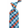 thumbnail image 3 of Scott Allan Men's Turquoise and Orange Necktie | Standard Size 3.3" Adult Tie, 3 of 7