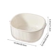 thumbnail image 6 of JASKFLY Vegetable Washing Basket - Double-layer Draining Basin for Fruits & Tableware Food-grade Plastic for Kitchen Countertops, 10x4.3 in, (White), 6 of 8