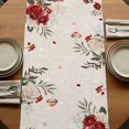 thumbnail image 5 of Table Runners 72 Inches Long Dress Scarves, Red Floral Valentine's Day Farmhouse Kitchen Table Runner, Coffee Tablerunners, Gnomes Botanical Gifts Rustic 14x72 Inch, 5 of 9