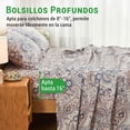 thumbnail image 4 of Gogreen Juego de Sábanas Dobles de 3 Pzas con Bolsillo Profundo para 14 Pulgadas, Juego de Sábanas de Microfibra Transpirable Súper Suave de Tamaño Doble, Juego de Decoración Del Hogar - Paisley, 4 of 6