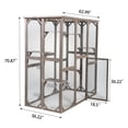 thumbnail image 3 of Coziwow Outdoor Wooden Rabbit Cat Dog Enclosure Catio Cage Retreat HouseModern and Simple for Pets with 6 Platforms Weatherproof Gray, 3 of 12