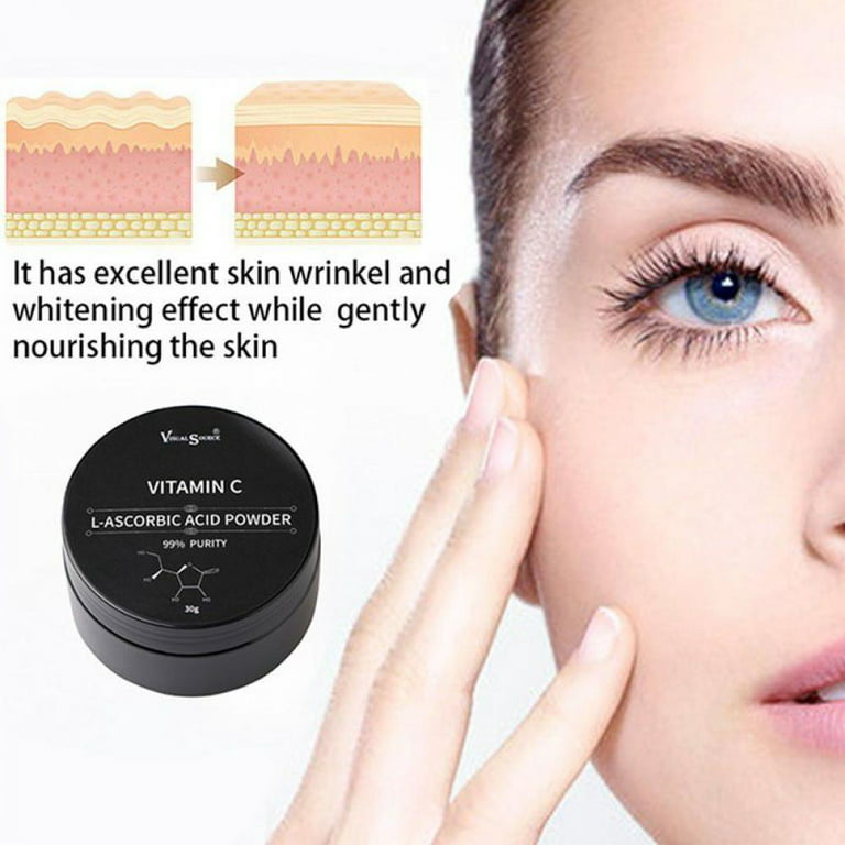 L-Ascorbic Acid Powder C Antioxidant Brighten Skin Face Makeup Ordinary Natural White Loose Powder Walmart.com
