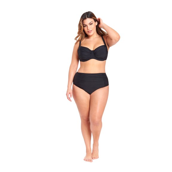 LYSA Womens High Waisted Swim Bikini Bottom Adult
