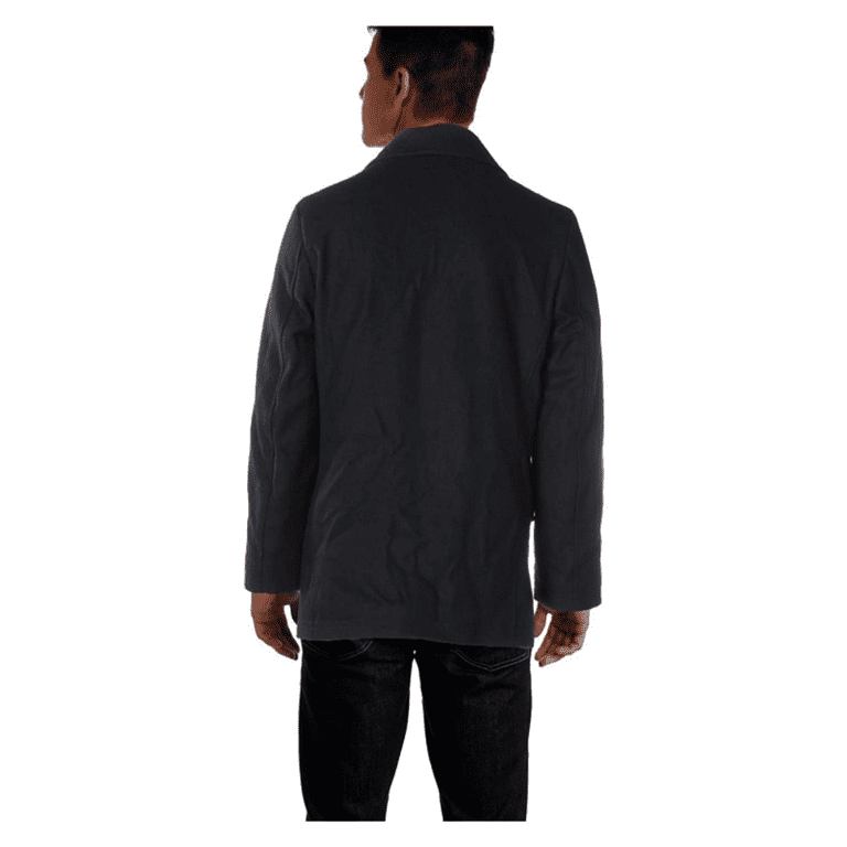 Lauren Ralph Lauren Mens Wool Blend Double-Breasted Pea Coat