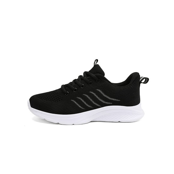 LUXUR Ladies Running Shoe Breathable Sneakers Sport Trainers Comfort Walking Women Black 5