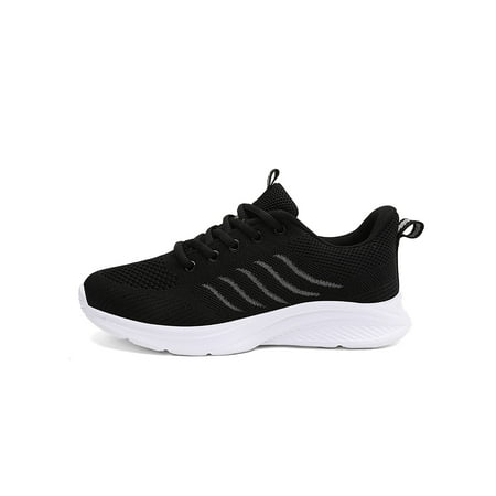 

Ymiytan Ladies Trainers Fitness Workout Sneakers Breathable Running Shoe Outdoor Non-Slip Comfort Sport Walking Black 5.5