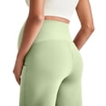 thumbnail image 6 of Maternity Dress Yoga Pants with Pockets Over The Belly Stretchy Work Slack Pregnancy Wide Leg Lounge Trousers,Army Green,S, 6 of 6
