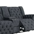 thumbnail image 3 of Global Furniture USA EVELYN-DOMINO GRANITE-PCRLS Evelyn Power Console Reclining Loveseat, Granite, 3 of 4