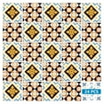 thumbnail image 2 of Mi Alma Peel & Stick Tiles - Blue Orange Retro Vinyl Backsplash 12x12, 2 of 11