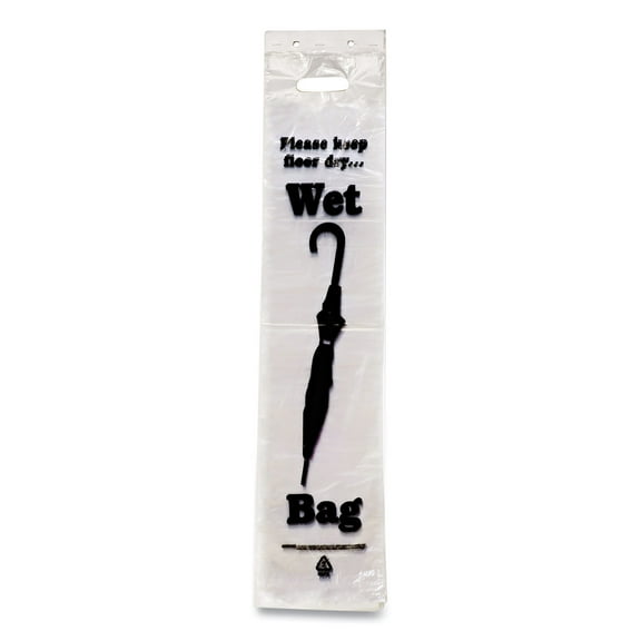 Tatco Wet Umbrella Bags 7" x 31", Clear, 1,000/Box