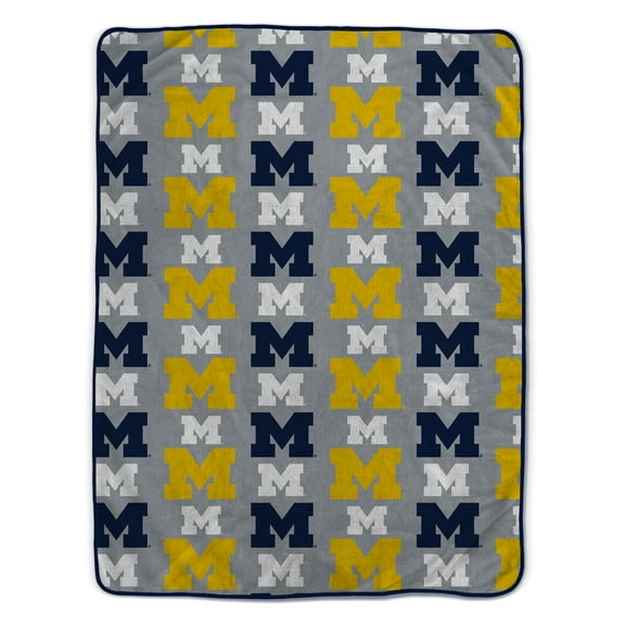 Pegasus Michigan Wolverines 66" x 95" Oversized Logo Roll Ultra Cozy Blanket