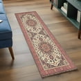 thumbnail image 4 of Runner Rug 2 x 6 Ft, Farmhouse Boho Washable Non-Slip Floor Mat for Kitchen Hallway/Entryway, Aztec Southwest Tribal Abstract Floral Long Kitchen Runner Area Rugs for Living Room, Low-Profile, 4 of 7