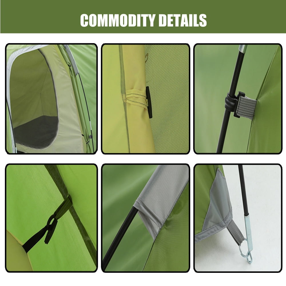 Tunnel Tent for Camping, 2WIN2BUY 3-4 Person Camping Tents with2 Rooms Design - Detachable Bedroom & Vestibule with Footprint, Easy Setup for Outdoor