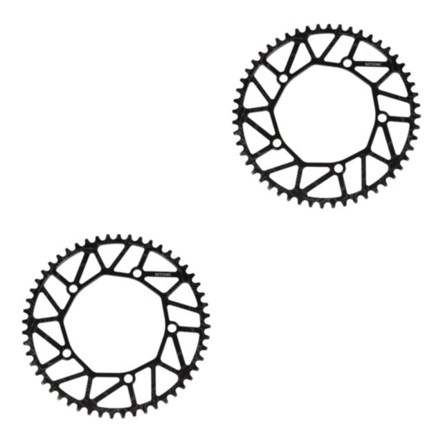 Youkk Alloy Crank set - Durable Precise Fit Smooth Operation - Guaranteed Compatibility Bicycles Crank 52T black 2Set