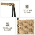 thumbnail image 3 of 1Pcs Small Woven Basket with Handle Iron Paper Rope for Home Office Books Snacks Magazines Toys, 3 of 8
