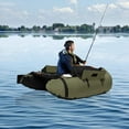 thumbnail image 7 of Outdoor Fishing Boat, Inflatable Fishing Boat Portable Boat Raft Kayak Accessories U-Shaped Boat Raft Fishing Boat, Load Capacity 130Kg/286.6Lbs for Fishing, Rafting, Exploring, 7 of 7