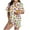 White#01, variant on SnZhen Women's Halloween Pajama Set Fashion Short Sleeve Lapel Festival Printed Breathable Comfortable Casual Two-Piece Sleepwear for Women