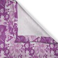 thumbnail image 3 of Ambesonne Vintage Kitchen Curtains, Purple Tones Floral Pattern, 55"x45", Purple Lilac White, 3 of 3