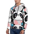 thumbnail image 3 of Sigee Panda Cute Pink Hearts for Men's Pullover Hoodie Sweatshirts Adult Casual Long Sleeve Sweatshirts ,Sizes S-4XL-Small, 3 of 7