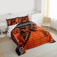 thumbnail image 3 of Homewish Modern Gamepad Bedding Comforter Set,Teens Video Game Twin Comforter Sets,Orange Black Bedding Set For Boys Kids,Ultra Soft Home Decor Reversible,2pcs, 3 of 8