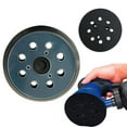 thumbnail image 1 of AKEGAMN Clearance! 125mm Replacement Sander Backing Pad 8 Holes Sanding Discs For Random Sanders Adhesive Sanding Discs 【Quality material】 These disc sander pads are made from rubber with smooth sur, 1 of 9