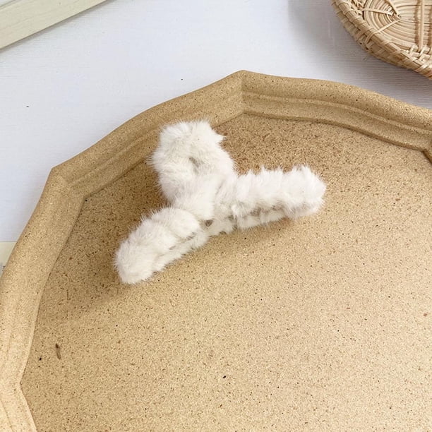 Pinza para el cabello de estilo moderno, horquillas de felpa, antideslizantes, convenientes, sujeción fuerte, pasador de otoño, pinza para Soledad Garra de pelo para mujer