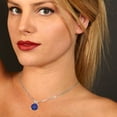 thumbnail image 4 of Clara Pucci 14K White Solid Hypoallergenic Gold 3Ct Tanzanite Round Brilliant Cut Solitaire Designer Necklace Pendant For December, 4 of 6