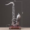 thumbnail image 4 of Musical Instrument Model Adornment Resin Saxophone Book Craft Retro Household Desktop Adornment (Saxophone Silver), 4 of 9