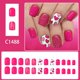 thumbnail image 4 of Uñas postizas adhesivas PEPFTG Valentine, cuadradas cortas, 24 piezas, 4 of 7
