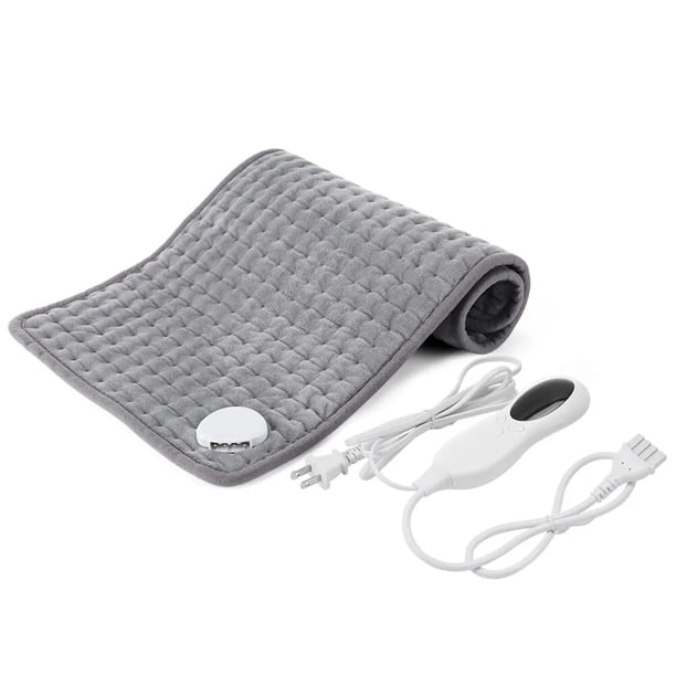 Almohadillas térmicas de apagado automático, manta eléctrica pequeña lavable a máquina, 3 Ajustes de sincronización, multiusos para el dolor de cuello, hombros y músculos