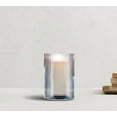 thumbnail image 5 of Better Homes & Gardens Blue Glass Ribbed Hurricane Candleholder, 8", Large, Living Room, 5 of 6