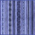 thumbnail image 1 of Ahgly Company Indoor Square Solid Blue Modern Area Rugs, 5' Square, 1 of 4