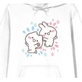 thumbnail image 7 of Mimi & Neko Cute Characters Men's White Graphic Hoodie-3XL, 7 of 7